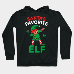 Funny Santa's Favorite Elf Squad Christmas Pajama Matching Hoodie